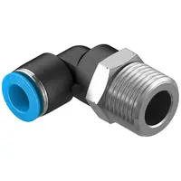 Коляно пневматично Festo Push In шлаух - резба  1/2", шлаух 10 мм, QSL-1/2-10