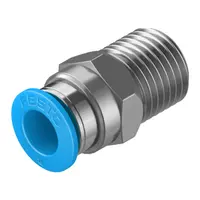 Съединител пневматичен Festo Push In шлаух - резба  1/4", шлаух 8 мм, QS-1/4-8
