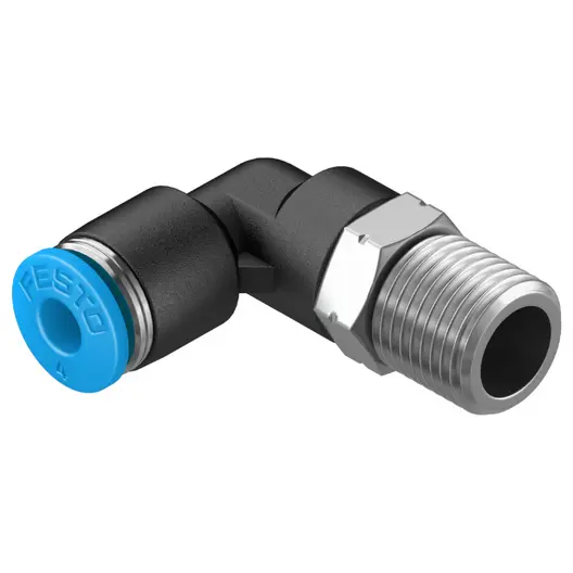 Коляно пневматично Festo Push In шлаух - резба  1/8", шлаух 4 мм, QSL-1/8-4