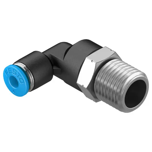 Коляно пневматично Festo Push In шлаух - резба  1/4", шлаух 4 мм, QSL-1/4-4