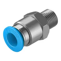 Съединител пневматичен Festo Push In шлаух - резба  1/8", шлаух 8 мм, QS-1/8-8
