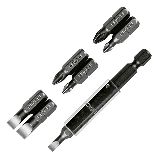 Комплект битове HiKOKI - Hitachi PH/PZ/SB с магнитен държач  1/4", 8 бр.