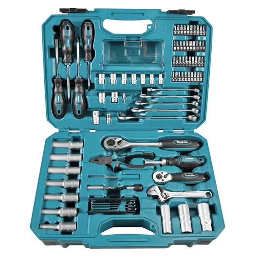 Гедоре комплект Makita вложки с ръчни инструменти  87 бр., 1/4" - 1/2", E-08458