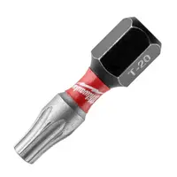 Накрайник бит TX Milwaukee Torx торсионен  TX 20, 1/4", 25 мм, Shockwave Impact Duty