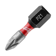 Накрайник бит PZ Milwaukee Pozidriv кръстат  PZ 1, 1/4, 25 мм, Shockwave Impact Duty - product - 062 MLA1101