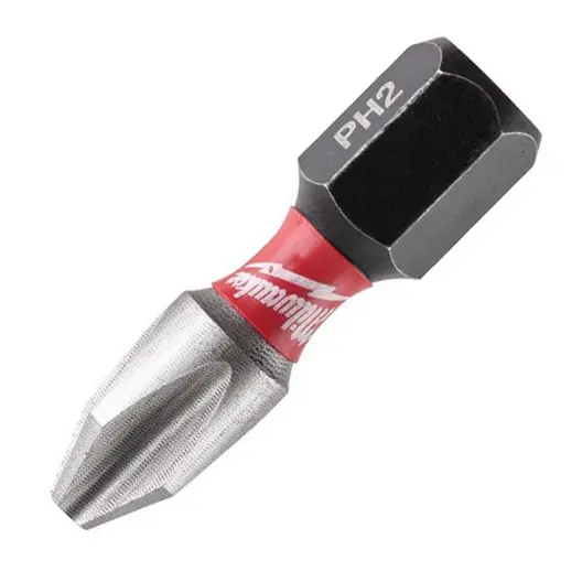Накрайник бит PH Milwaukee Philips кръстат  PH 2, 1/4", 25 мм, Shockwave Impact Duty