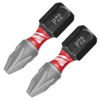 Комплект битове Milwaukee PZ  2, 1/4", 25 мм, 2 бр., Shockwave Impact Duty