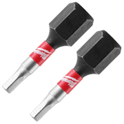 Комплект битове Milwaukee SW външен 6-стен  2.5 мм, 1/4, 25 мм, 2 бр., Shockwave Impact Duty - product - 062 MLA1213