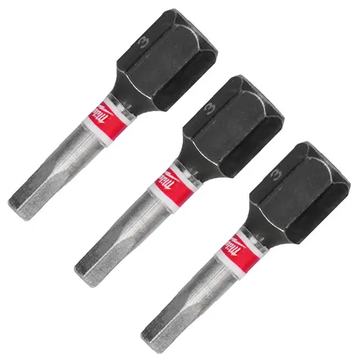 Накрайник бит SW Milwaukee външен 6-стен  SW 3, 1/4", 25 мм, 3 бр., Shockwave Impact Duty