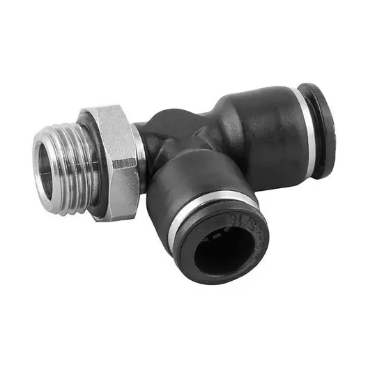 Тройник пневматичен Aignep Push In шлаух - шлаух - Мрезба  1/4", шлаух 6 мм, 55226