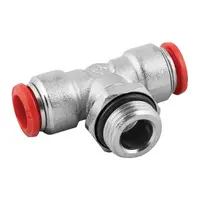 Тройник пневматичен Aignep Push In шлаух - шлаух - Мрезба  1/4", шлаух 4 мм, 50216