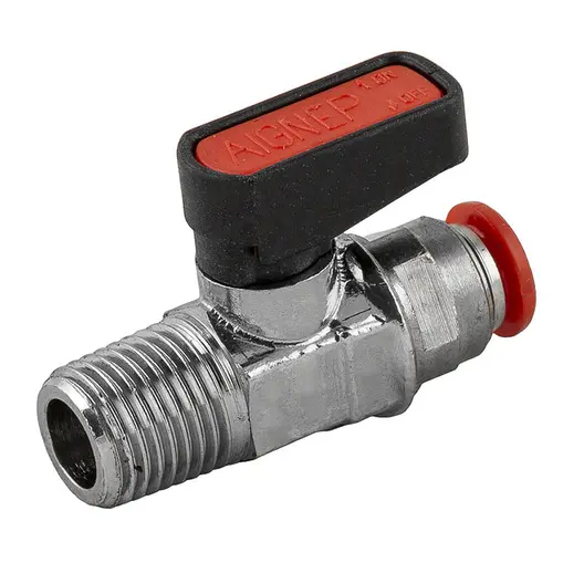 Кран пневматичен Aignep сферичен  1/4" х 8 мм, Ghilux 6570