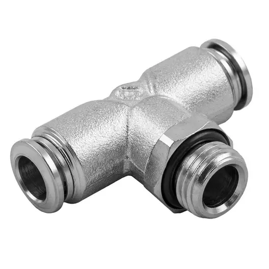 Тройник пневматичен Aignep Push In шлаух - шлаух - Мрезба  1/4", шлаух 6 мм, 57216