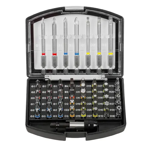 Комплект битове Projahn PH/PZ/SB/TX/SW с магнитен държач  1/4", 56 бр.