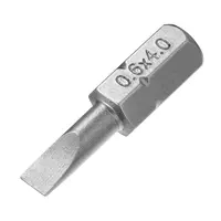 Накрайник бит SB Stanley прав плосък  SB 0.6x4, 1/4", 25 мм, 2 бр., STA61001