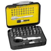 Комплект битове Stanley с тресчотка  1/4", 25 мм, 32 бр., 1-13-904