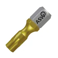 Накрайник бит TX Wekador Torx торсионен, с покритие  TX 25, 1/4", 25 мм, 1607 TIN