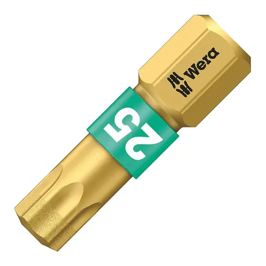 Накрайник бит TX Wera Torx торсионен, с покритие  TX 25, 1/4", 25 мм, 867/1 BDC