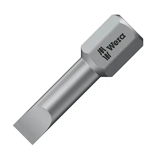 Накрайник бит SB Wera прав плосък торсионен  SB 0.6x4.5, 1/4'', 25 мм, 800/1 TZ
