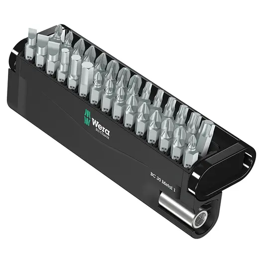 Комплект битове Wera PH/PZ/SB/TX/SW с магнитен държач  1/4", 30 бр., Bit-Check 30 Metal 1