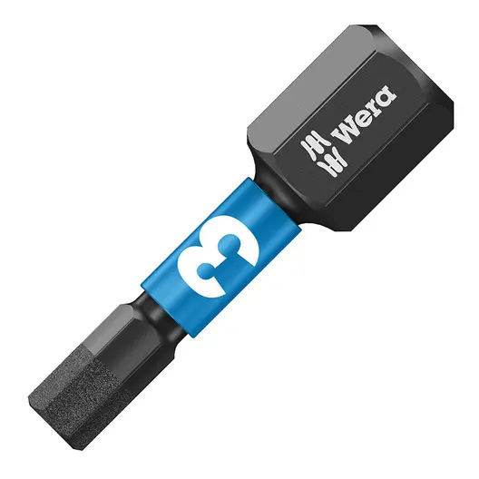 Накрайник бит SW Wera външен 6-стен с покритие  SW 3, 1/4'', 25 мм, 840/1 IMP DC Impaktor