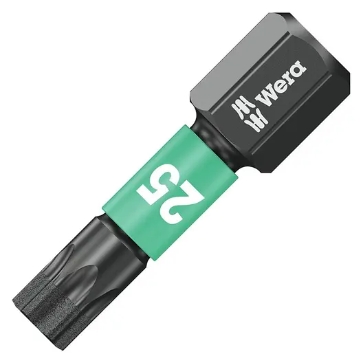 Накрайник бит TX Wera Torx торсионен, ударен, с покритие  TX 25, 1/4", 25 мм, 867/1 IMP DC Impaktor