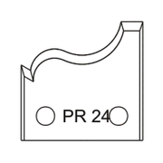 Нож Dena профилен за универсална фрезова глава 40х4 мм, PR24 - product - 065 AJT 035