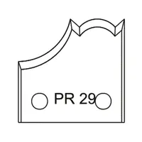 Нож Dena профилен за универсална фрезова глава 40х4 мм, PR29
