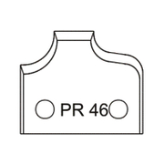 Нож Dena профилен за универсална фрезова глава 40х4 мм, PR46 - product - 065 AJT 283