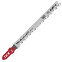 Нож за зеге Bosch с T-захват за пластмаса 100 мм, 11 TPI, праволинейно, PRO Plastics PVC clean T102H