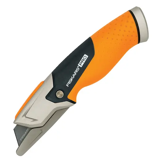 Макетен нож Fiskars метален с трапецовидно прибиращо острие  182х19 мм, Pro CarbonMax