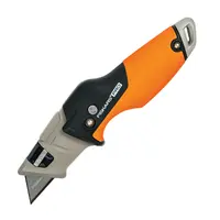 Макетен нож Fiskars метален с трапецовидно прибиращо острие  160х19 мм, Pro CarbonMax