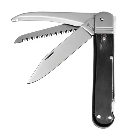 Ловджийски нож Mikov сгъваем 3 в 1 с кожен калъф  80/187 мм, Fixir 232-XR-3 KP