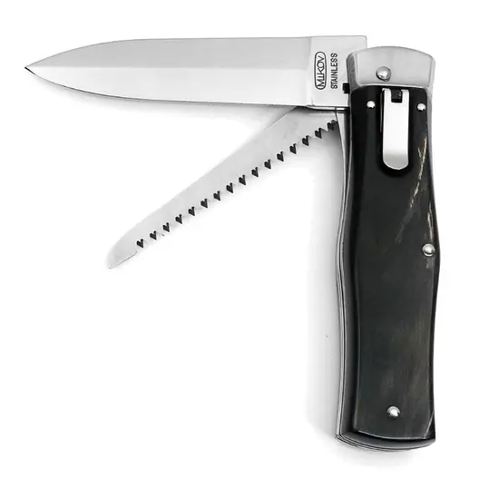 Сгъваем нож Mikov универсален с кожен калъф  95/120 мм, Predator 241-NR-2/KP