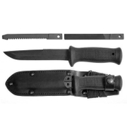 Нож военен Mikov 3 в 1 с кожен калъф  140/250 мм, Uton 392-OG-4 - product - 065 MKK 357