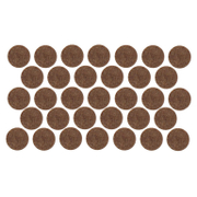Противоплъзгаща подложка Magus за мебели  ф 24 мм, филц, кафява, 38 бр. - product - 067 ACM1003