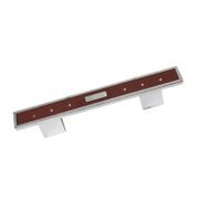 Дръжка за мебели от цинкова сплав  64 мм, хром и кафяво, 2222 - product - 067 BAK 648