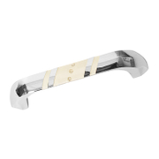 Дръжка за мебели от цинкова сплав  64 мм, хром и бяло, 1933 - product - 067 BAK 665