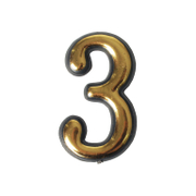 Цифра за входна врата тройка месинг - product - 067 BAK 735