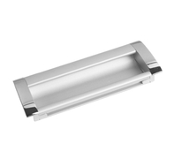 Дръжка за мебели OZK от алуминий  43.5х15 мм, 96 мм, хром и хром мат, GUMME KULP - product - 067 BKY1070