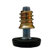 Стъпка мебелна с винт регулируема ф 21x28х6 мм, пластмаса, черна - product - 067 BKY1139