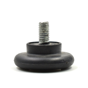Стъпка мебелна с винт регулируема ф 42x15х8 мм, пластмаса, черна - product - 067 BKY1141