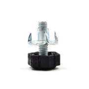 Стъпка мебелна с винт регулируема ф 18.5x27х6 мм, пластмаса, черна - product - 067 BKY1143