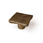 Дръжка за мебели Rei тип Rustic  33х33х20 мм, стар месинг, 1114 - product - 067 DEM 275