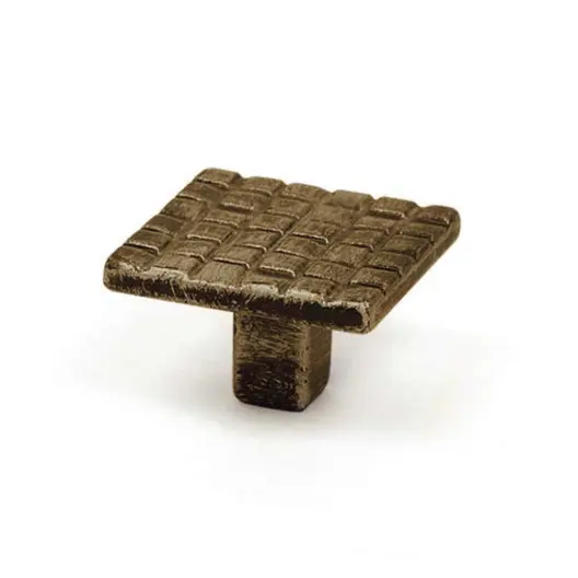 Дръжка за мебели Rei тип Rustic  30х30х20 мм, стар месинг, 1115