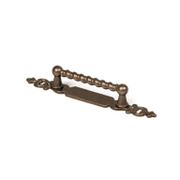 Дръжка за мебели Rei тип Rustic  129х23 мм, 64 мм, стар месинг, 1101 - product - 067 DEM 551