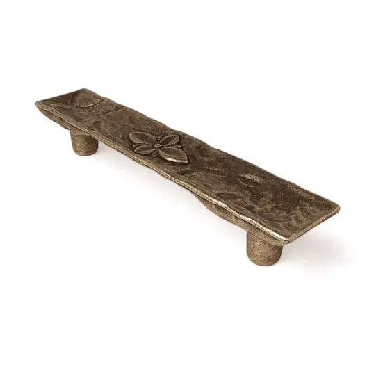 Дръжка за мебели Rei тип Rustic  128х20 мм, 96 мм, стар месинг, 1109