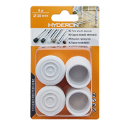 Тапа Hyderon за крак на стол кръгла 20х30.5 мм, гума, бяла, 4 бр., VT-20 - product - 067 DMX 108