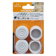 Тапа Hyderon за крак на стол кръгла 22х32 мм, гума, бяла, 4 бр., VT-22 - product - 067 DMX 109