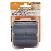 Тапа Hyderon за крак на стол кръгла 30х29 мм, гума, черна, 4 бр., VTO-30 - product - 067 DMX 116